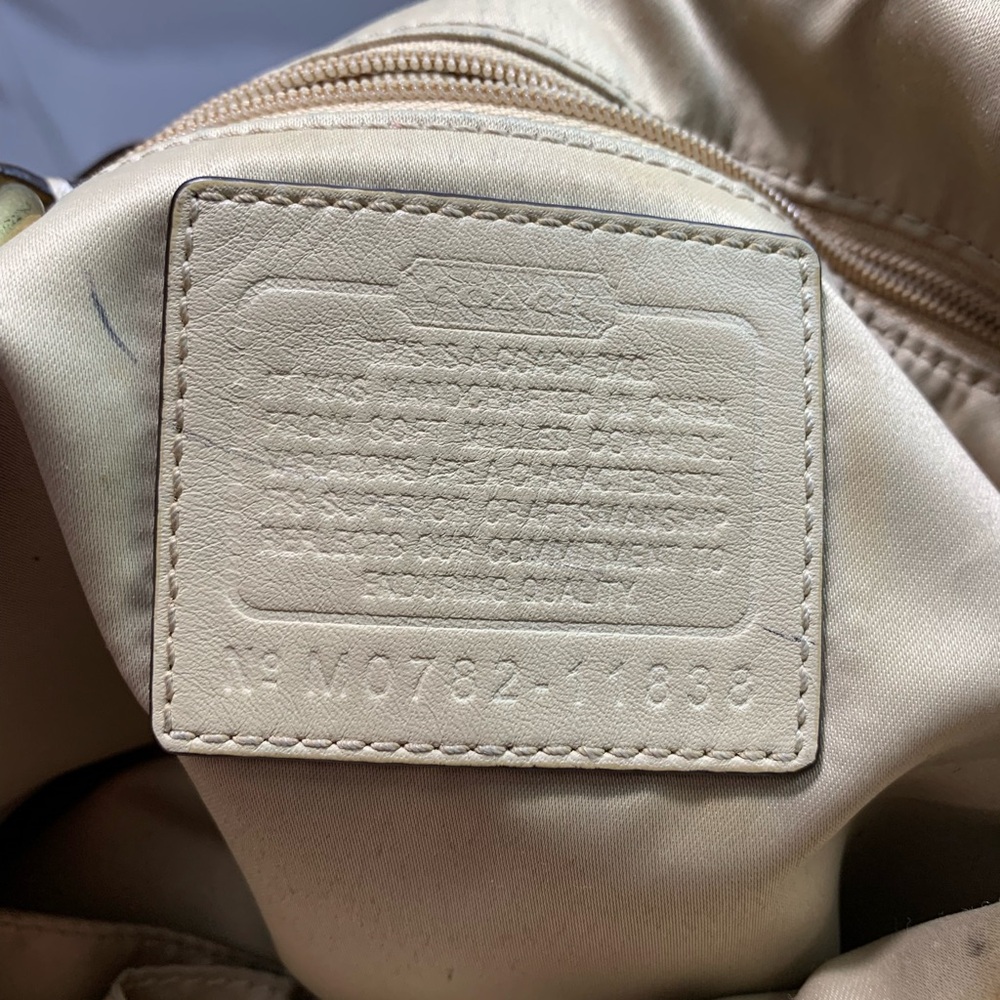 Coach Cream/Tan Soho Hobo Bag with Gold Hardware and Coach tags. - Picture 5 of 10